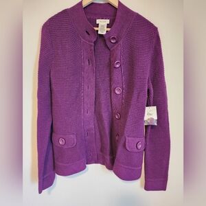 Kate Hill Violet Knit Cardigan